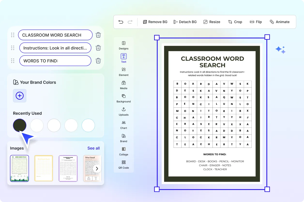 Free AI Word Search Generator, Free AI Word Search Maker Online